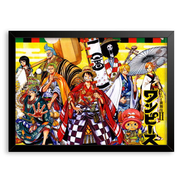 Quadro Decorativo One Piece Moldura Tradicional Preta