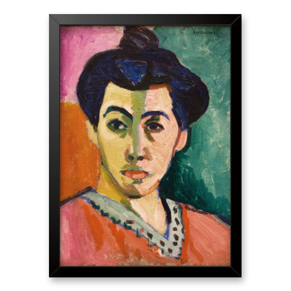 Quadro Decorativo Retrato de Madame Matisse Moldura Tradicional Preta