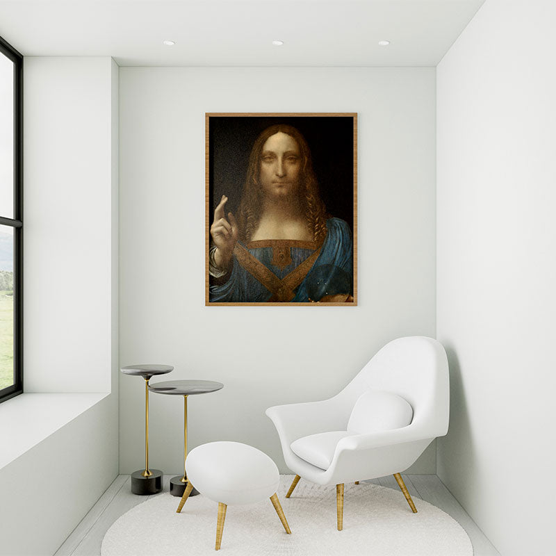 Quadro Decorativo Salvator Mundi Leonardo Da Vinci
