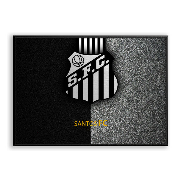 Quadro Decorativo Santos Futebol Clube Moldura Filete Preta