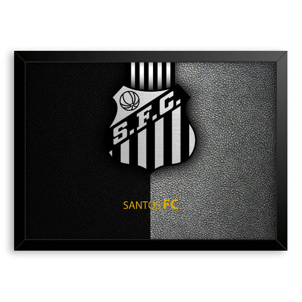 Quadro Decorativo Santos Futebol Clube Moldura Tradicional Preta