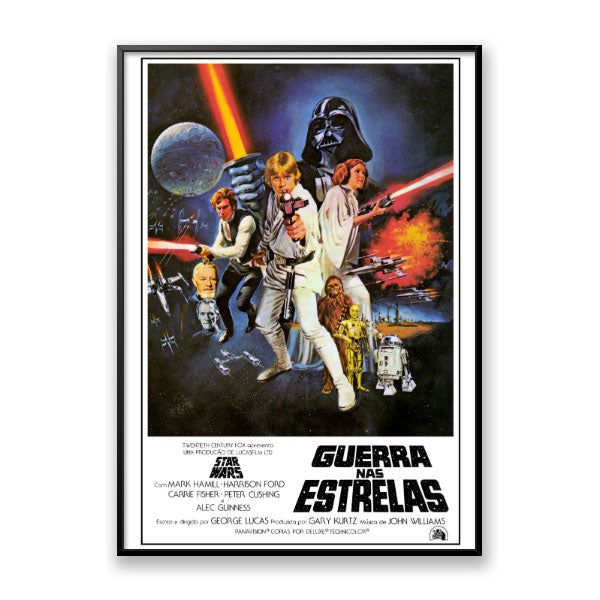 Quadro Decorativo Star Wars Moldura Filete Preta