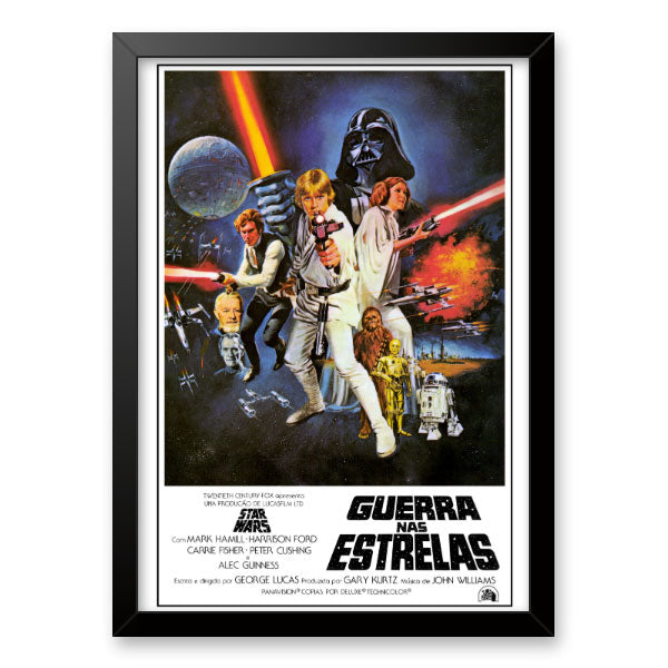 Quadro Decorativo Star Wars Moldura Tradicional Preta