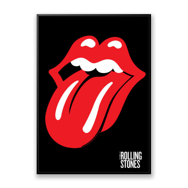 Quadro Decorativo The Rolling Stones Moldura Filete Preta