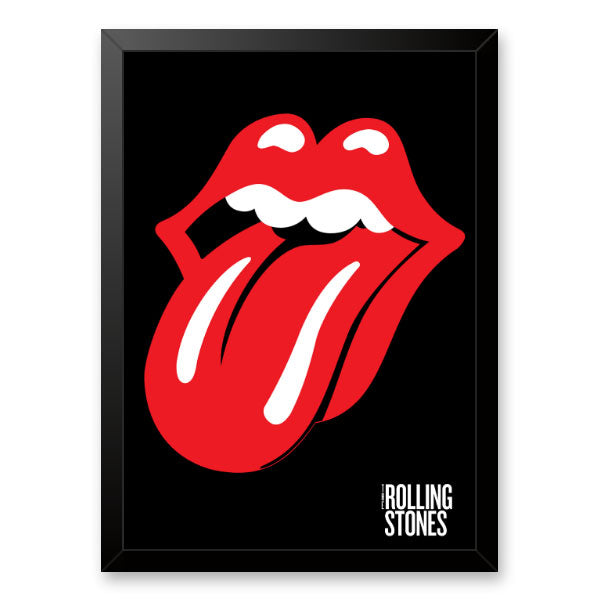 Quadro Decorativo The Rolling Stones Moldura Tradicional Preta