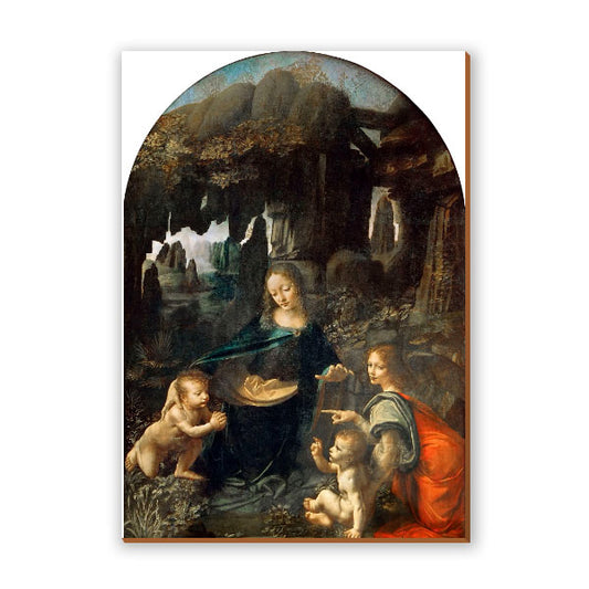 Quadro Decorativo Virgem das Rochas Leonardo da Vinci