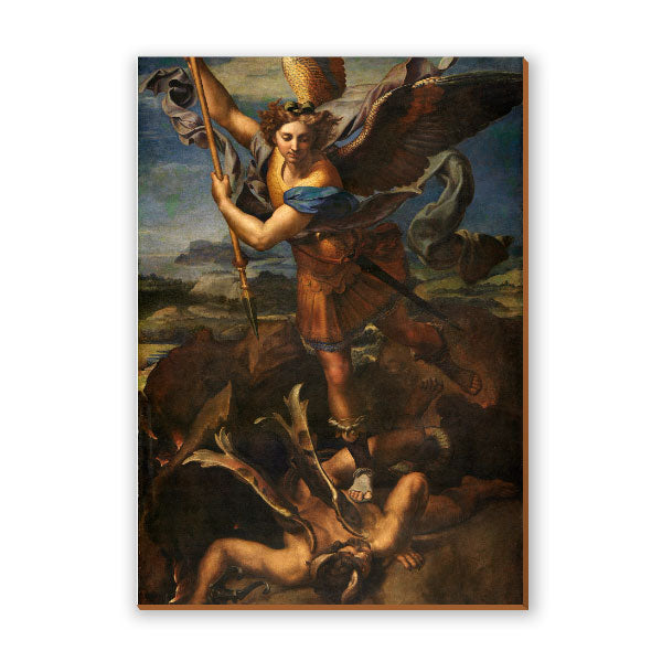 Quadro São Miguel Derrota Satanás Rafael Sanzio